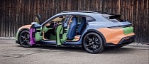 Porsche Taycan Gets Customized by Streetwear Influencer, Becomes Art Car