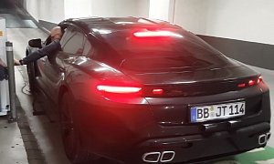 Porsche Taycan Shows Up in Parking Lot, Makes The Electric Noise