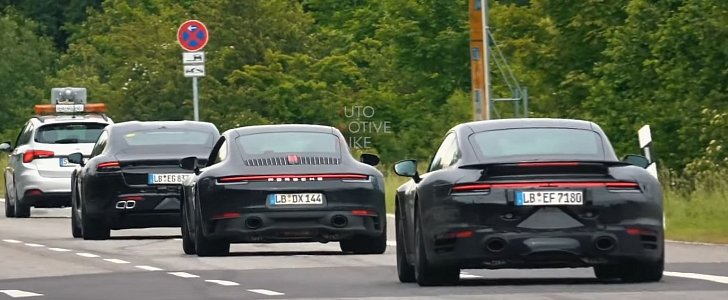 Porsche Taycan Spied at the Nurburgring, Sports Suspension Is Evident