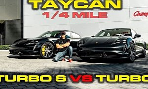 Porsche Taycan Turbo and Turbo S Subjected to 1/4-Mile Tests