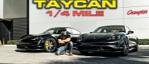 Porsche Taycan Turbo and Turbo S Subjected to 1/4-Mile Tests