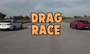 Porsche Taycan Turbo S Drag Races Tuned BMW M340i xDrive, It's Not Exactly Close