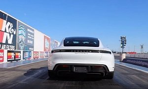 Porsche Taycan Turbo S First 1/4-Mile Run: Can It Beat the Tesla in a Drag Race?