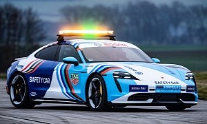 Porsche Taycan Turbo S Reports for Safety Car Duty, Check Out Its Livery