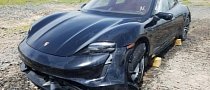 Porsche Taycan Turbo S Totaled with 15 Miles on the Clock, Sold for Parts