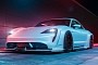 Porsche Taycan "White Sensation" Is a Widebody Warrior