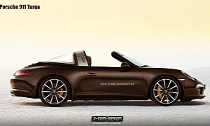 Porsche Teases New 911 Targa: to Debut in Detroit on January 13