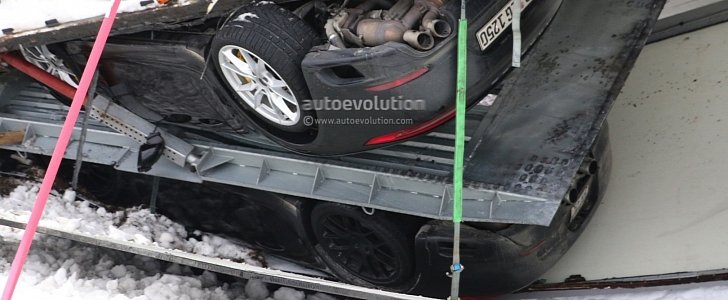 Porsche Test Cars Damaged As Transporter Crashes In Sweden