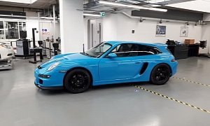 Porsche 986 Boxster Shooting Brake Looks Brilliant in Miami Blue