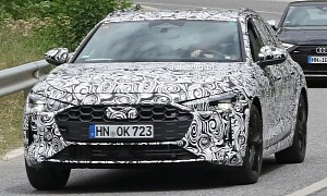 Possible 2024 Audi RS 4 Avant Spied in a Premiere With Plug-In Hybrid Power