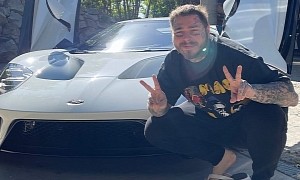 Post Malone Shows Off His Brand-New, White Ford GT