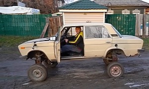 Potholes, Mud, Gravel Roads, and Logic: 20" Ground Clearance Siberian Sedan Defies All