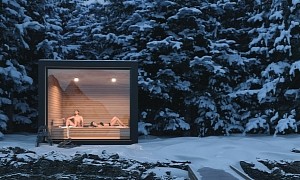Prefab System S Grants You the Benefits of a Modern Sauna Anywhere You Want