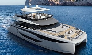 Prestige Yachts' New M8 Flagship Catamaran Is a True Villa on the Sea
