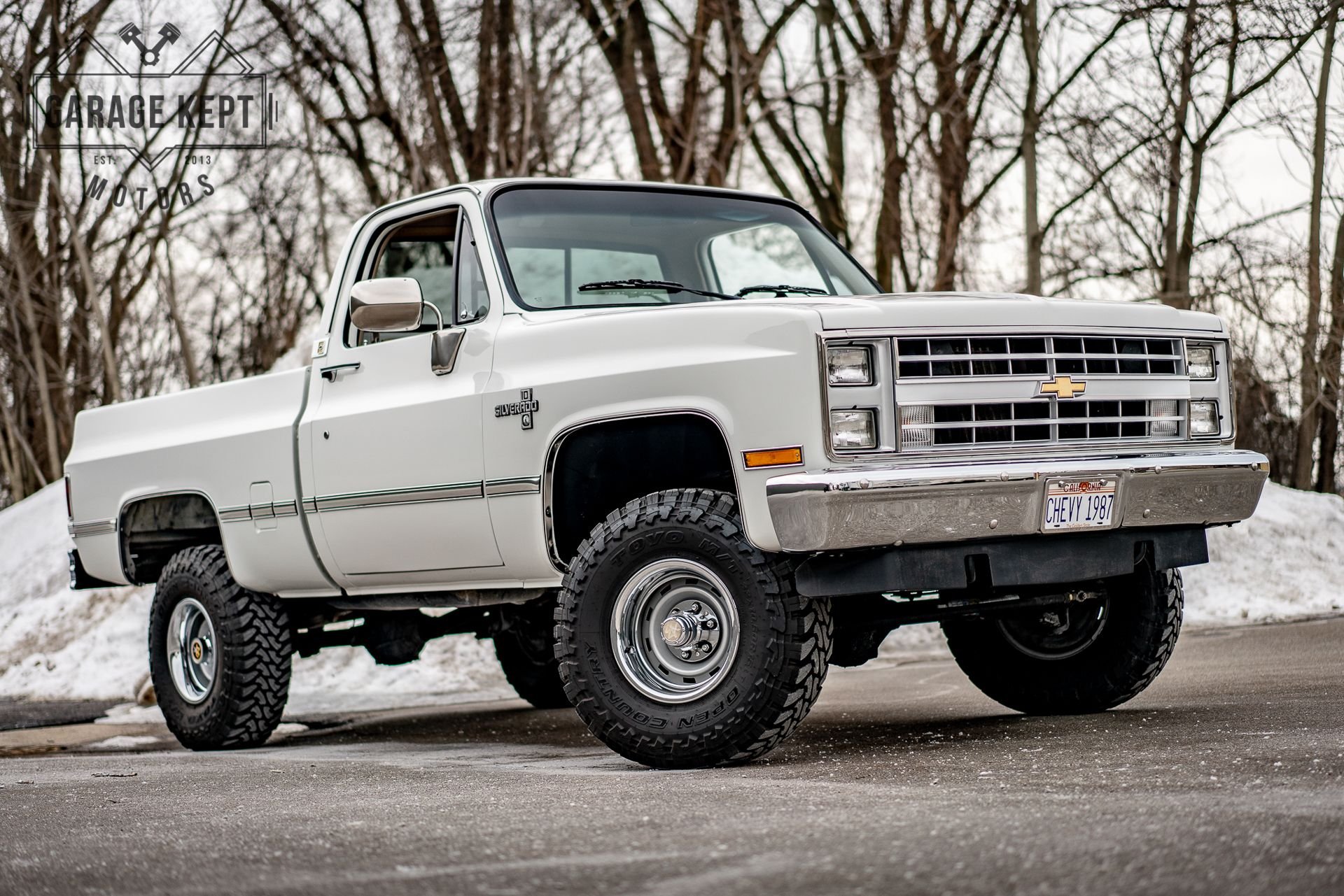 Lifted 1987 Chevy K10 Has Dreams of Winter, but It's Sourced From