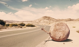 Print Ad Suggests Ram 1500 Can Haul Hitchhiking Rocks