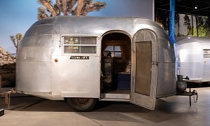 Pristine 1948 "Ruby" Airstream Travel Trailer Is Now Sitting in a Museum for All To See