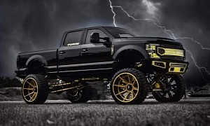 Pro Golfer's 2021 Ford F-250 “Black Adam” Rides Bagged and Lifted on Forgiato 30s