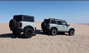 Probably a World First: Four-Door Ford Bronco Gets Matching Half-Bronco Trailer!