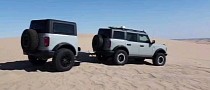 Probably a World First: Four-Door Ford Bronco Gets Matching Half-Bronco Trailer!