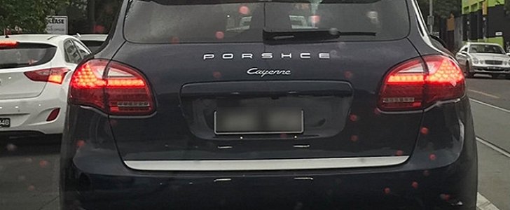 Porsche Cayenne sports typo in rear badge, as seen in Melbourne, Australia