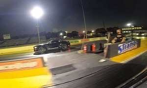 Procharged Ford Mustang Drag Races Tesla Model S, Packs a Nitrous Surprise