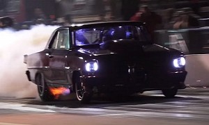 Procharger Chevy Nova Flexes Big Muscle at the Track, Gets Gapped by Mustang