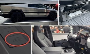 Production-Ready Tesla Cybertruck Shows Off Power Tailgate, Rear-Wheel Steering, and More