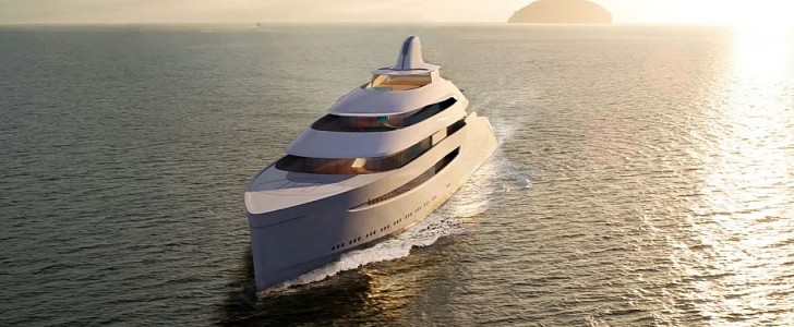 Project Axis is a very elegant superyacht explorer with "masculine volumes" and solid performance