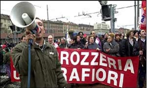 Protesting Fiat Workers Clash with the Police near Naples