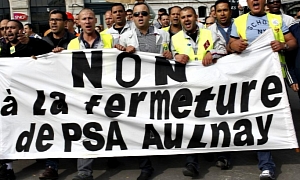 PSA - Aulnay Workers Protest Layoffs and Stop Production