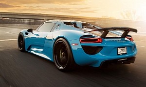 PTS Miami Blue Porsche 918 Spyder Looks Decidedly Contemporary on Black AN38s