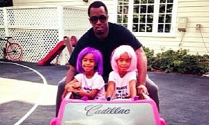 Puff Daddy’s Twin Daughters Drive a Power Wheels Barbie Cadillac Escalade