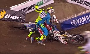 Punches Thrown in Monster Energy Supercross Race