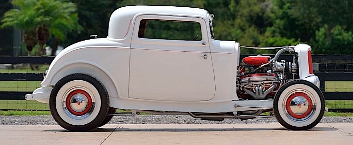 Pure White 1932 Ford Coupe Street Rod Looks Ready For A Wedding Autoevolution