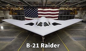 Pure White B-21 Raider Stuns Like a True Sci-Fi Nuclear Bomber in Fresh Hot Pics