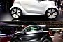 Pure White smart forease Meets Pitch Black fortwo PureBlack in Paris