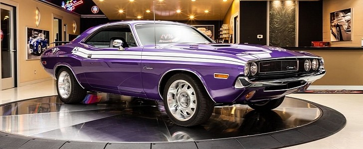 Purple 1970 Dodge Challenger Restomod Has Surprising 440 V8 Setup
