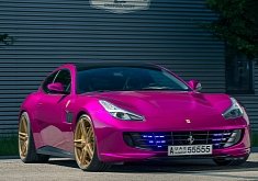 Purple Ferrari GTC4Lusso on Gold Vossen Wheels Has All The Opulence