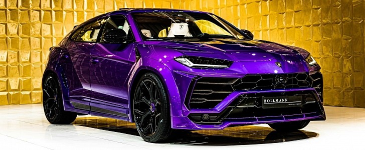 Purple Lamborghini Urus Thinks It's Twice the Car the Stock One Is, V8 Begs to Differ