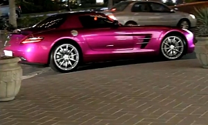 Purple Mercedes SLS AMG Spotted in Qatar