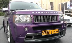 Purple Range Rover Sport Shines in Dubai