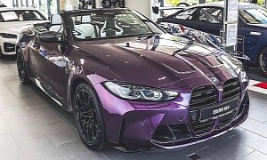 Purple Silk BMW M4 Competition Cabrio Is Totally What the Joker Would “Buy” Harley Quinn