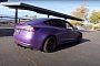 Purple Wrap Tesla Model 3 Makes V8 Rumble Sound, Still No Gases