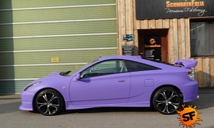 Purple Wrapped Toyota Celica Looks Like a Toy