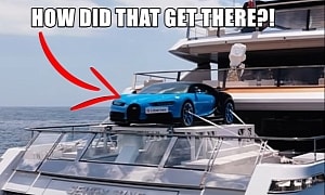 Put a $3M Bugatti Chiron on a $25M Superyacht and Call It a Regular Day in Monaco