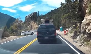 Put It in Park: Port-a-Potty Visit Ends Badly as Chevy Rolls Down Cliff