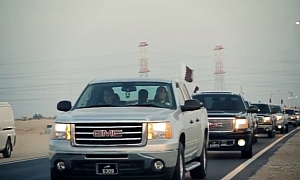 Qatar Hosts Huge GMC Sierra Truck Parade