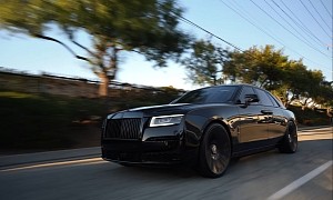 Quadruple-Black Rolls-Royce Ghost Has Unique Dual-Block 24s Inspired by Concept