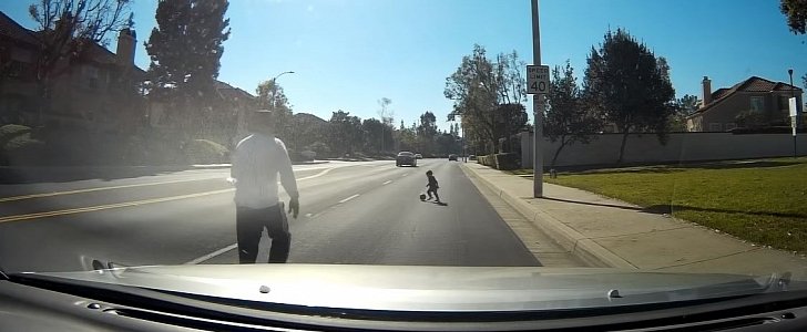 Driver acts quickly, saves kid playing in the street in California